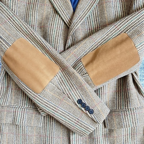 Reid & Taylor Scotland Wool Tweed Blazer Size 42R Houndstooth Sport Coat Jacket - Picture 11 of 24