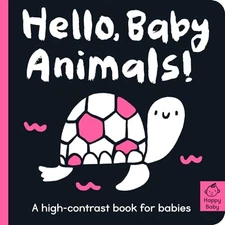 Hello Baby Animals: A high-contrast book for babies (Happy Baby) - ACCEPTABLE