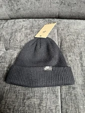 Nike Terra Short Cuffed Beanie Winter Knit Hat Adult One Size Black HF0176-010