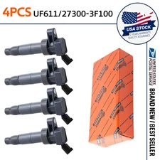 Set of 4 Brand New Ignition Coil for Hyundai Equus Santa Kia Borrego Forte UF611