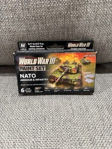 Vallejo 70223 WWIII NATO Armor and Infantry Paint Set (6 Colors) 17ml Bottles