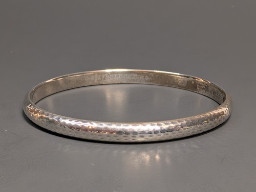 Silpada Designs 925 Sterling Silver Hammered Bangle Bracelet 7.5" India