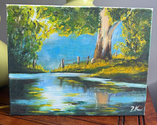 Original ACEO, Landscape Canvas Oil Painting