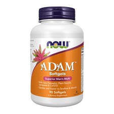 NOW Supplements, ADAM  Men's Multivitamin 90 Count Pack of 1 , Carob Brown