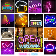 LED Neon Schild Lampe Licht Leuchtreklame Bier Leuchtschild Bar Wandleuchte Deko