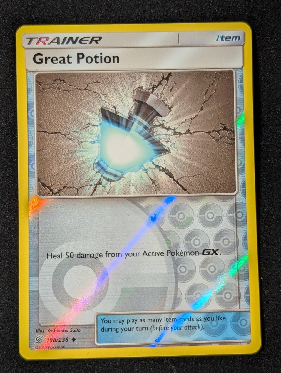 Great Potion 198/236 - SM Unified Minds Reverse Holo LP Pokemon TCG