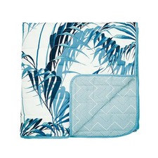 Image of Sanderson Palmhouse Eucalyptus 260x265cm Quilted Throw