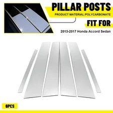 For Honda Accord 2013-2017 Sedan Chrome Window Door Pillar Posts Cover Trims