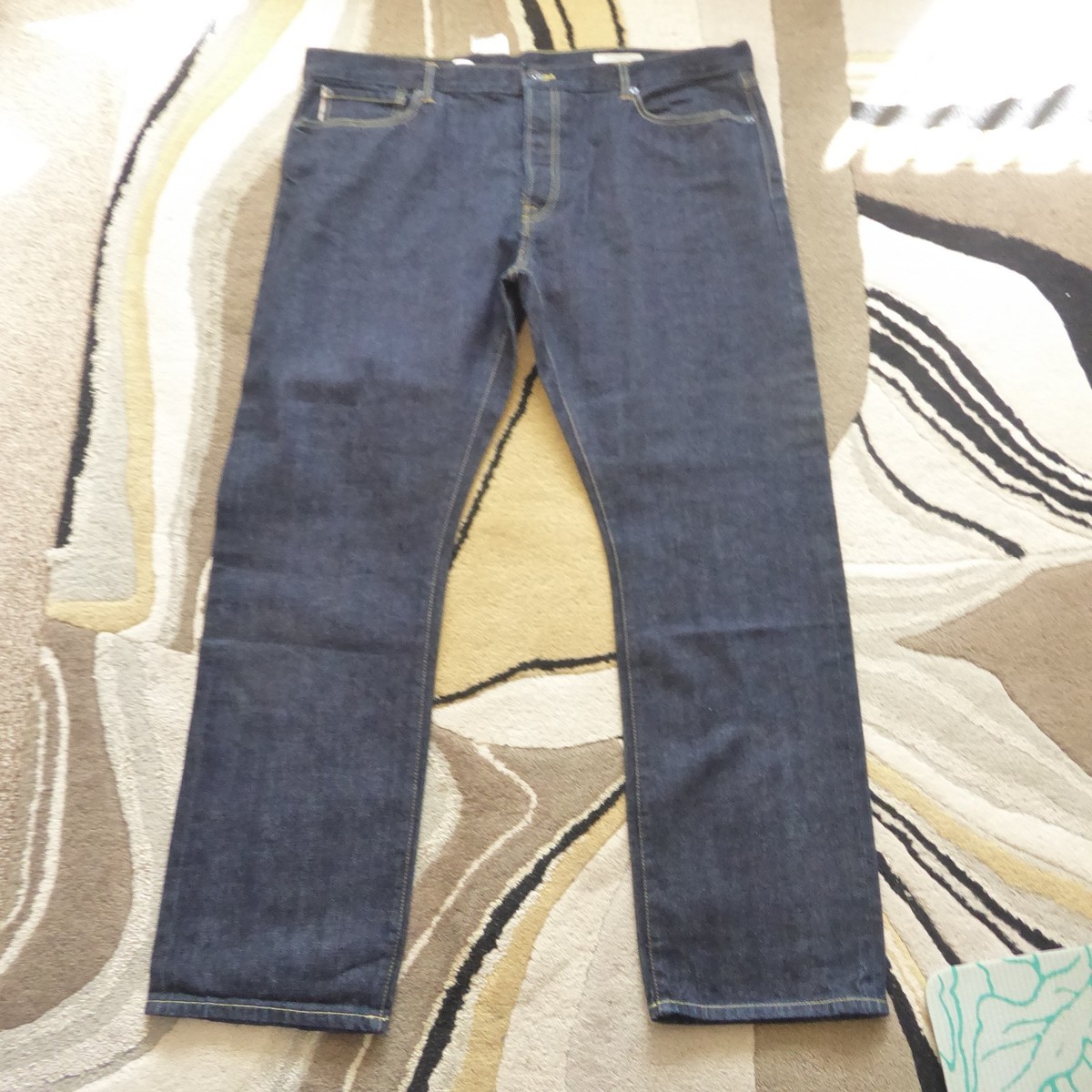 M&S Japanese Denim Straight Fit Indigo Selvedge Jeans 100% Cotton