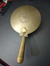 Vintage Brass Silent Butler Ash Can Table Box with Flip Top Lid