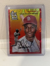 2023 Topps Chrome Platinum Anniversary - Lou Brock #471 Red Lava Refractor 3/5