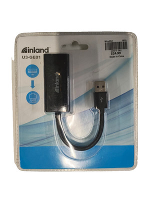 Inland U3-GE01 USB 3.0 to Gigabit Ethernet Adapter RJ45 Network LAN (6B/B3) j