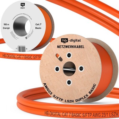 Netzwerkkabel CAT.7 Verlegekabel SIMPLEX     DUPLEX S/FTP PIMF LAN RJ45 Kabel