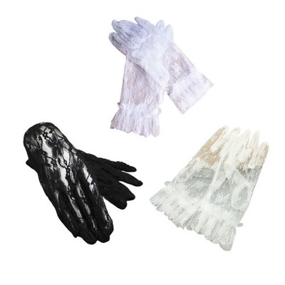 Luxurious Lace Bride Gloves Sheer Gloves For Wedding Ceremony And Prom Night
