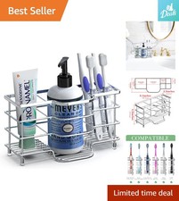 Compact Ventilated Bathroom Toothbrush Stand - 6 Slots for Ultimate Organization