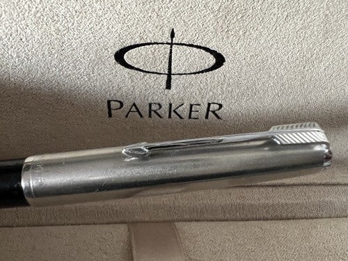 Parker 51 Crayon Mécanique Bijou Noir Chrome Conique Crayon Vintage - Photo 1 sur 9