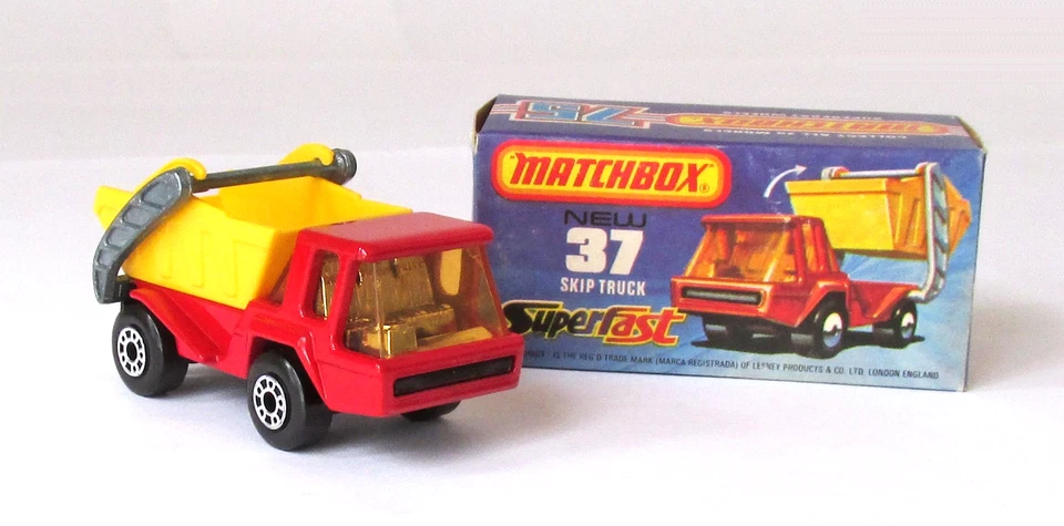 Винтажный Lesney Matchbox Superfast #37 Skip Truck ПОЧТИ КАК НОВЫЙ В ОРИГИНАЛЬНОЙ КОРОБКЕ 1976 - Изображение 2 из 4