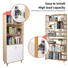 6PCS Furniture Anchors for Baby Proofing Stainless Steel Anti Tip Furniture