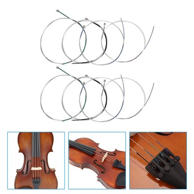8 Pcs Violin Strings Universal Set and Accessories Supplies