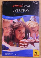 NEW - JetPrint Photo Everyday 4x6 Photo Paper - 75 Sheets (Soft Gloss)