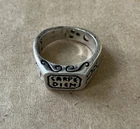 Vintage Rare Ezi Zino "Carpe Diem" Seize the Day 925  Sterling Silver RING 7.5