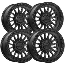 Set Of 4 Lock Off-road Grit 17x9 6x135 1mm Double Black Wheels Rims 17 Inch Set Of 4 Lock Off-road Grit 17x9 6x135 1mm Double Black Wheels Rims 17 Inch
