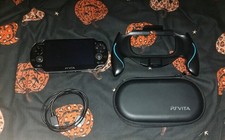 Sony PlayStation Vita Black Handheld Gaming System - Used But Good, With Charger
