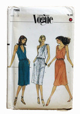 Abito Misses VOGUE 7996 modello molto facile taglia D 12-14 NON TAGLIATO FF - spedizione gratuita