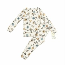 NWT Tea Collection Goodnight Pajama Set Floral Bunny Hop 12-18 Mo