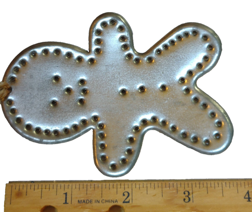 Punch tin , Rustic , Primitive, Ornament, set of 3,Gingerbread Man, Tree & Angel - Picture 4 of 8