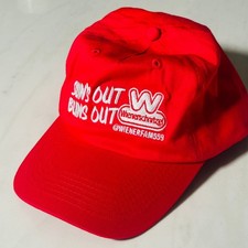 Der Wienerschnitzel Hat Cap Adjustable Red - Sun's Out Buns Out
