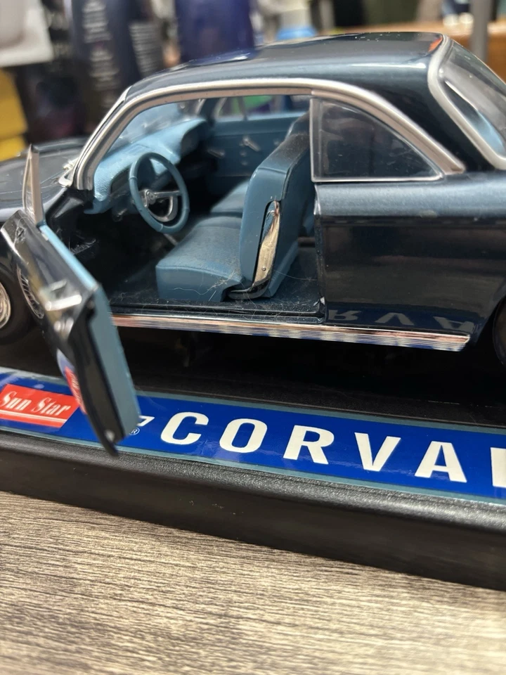 Sun Star 1963 雪佛兰 Corvair 深蓝色 金属色 1: 18 压铸 # 1482 — 第 4/4 张图片