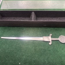 Tudor Sword Letter Opener With Pewter Handle And Stainless Steel Blade