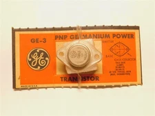 Vintage General Electric GE-3 PNP 3A 25W 50V Germanium Power Transistor TO-3