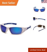Protective Velar Safety Glasses with Ice Blue Mirror Lens - ANSI Z87.1 Compliant