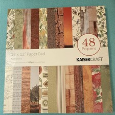 KaiserCraft Australia 12 x 12 Paper Pad, 48 Sheets, 2 Each of 24 Designs, New