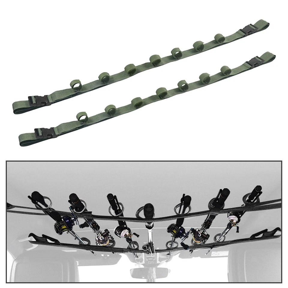 Soporte portaequipajes de 2 piezas para vehículo caña garaje furgoneta de pesca Foto 2 de 4