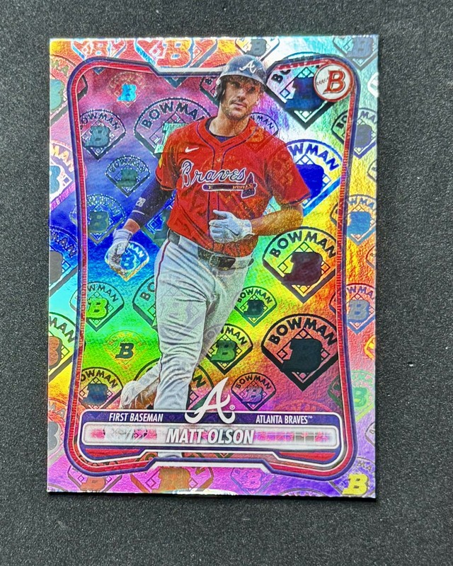 2026 Bowman Matt Olson Bowman Logo Foil Refractor  - Atlanta Braves