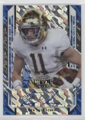 2021 Leaf Metal Draft Blue Marble 12/40 Ben Skowronek #PA-BS1 Rookie Auto RC 4z8