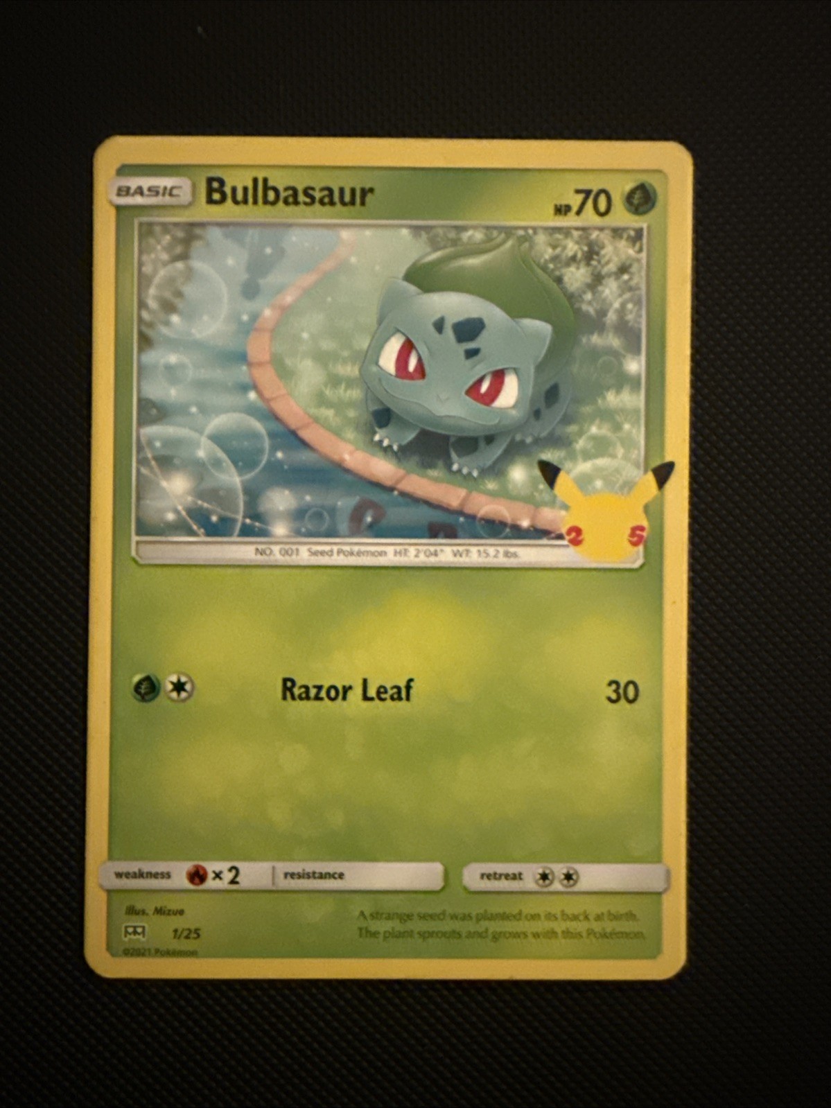 Bulbasaur - 1/25 Promo McDonald's 25th Anniversary Promos 001/025