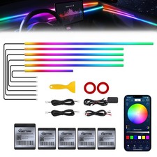 Dreamcolor Acrylic Interior Car LED Strip Light with Wireless APP, RGB 6 in 1...