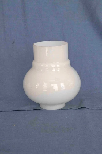 Vintage White Milk Glass Globe or Shade for Kerosene Lamp or Mushroom Lamp Body