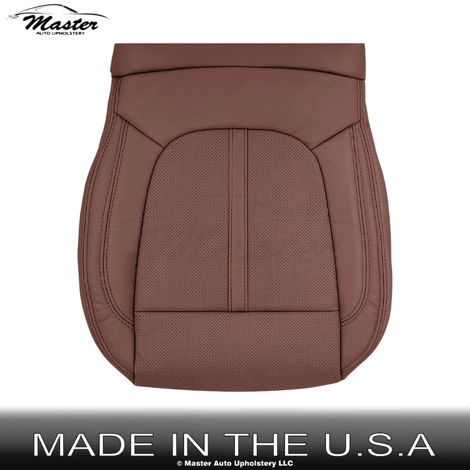 Fundas de asiento delanteras de repuesto de terracota 2017-2020 para Lincoln MKZ de cuero Foto 2 de 4