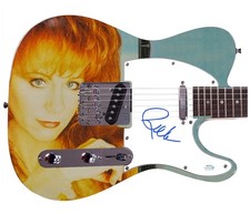 Reba McEntire Signed 1/1 Custom Graphics Guitar ACOA