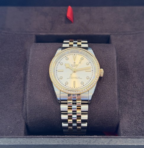 TUDOR 31mm Black Bay One Stainless Steel + 18k Yellow Gold w/ Factory Diamonds