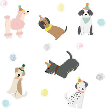 24PCS Pet Dog Cupcake Toppers, Pet Dog Themed Birthday Party Supplies,Baby Showe