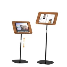 Book Stand for Reading,180-rotation Adjustable Woodenportable Music Stand, Bed 