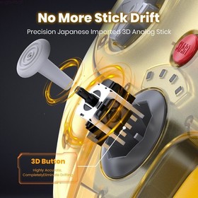 2.4G Wireless N64 Controller Remote Game Pad w/ Rumble Pak for Nintendo N64