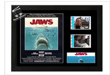 JAWS Original Film Cell Display Cast signed Amazing With COA