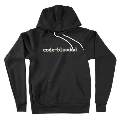 Coding Hoodie Long Sleeve Code-blooded Sweater for Coder Coding Gifts Programmer